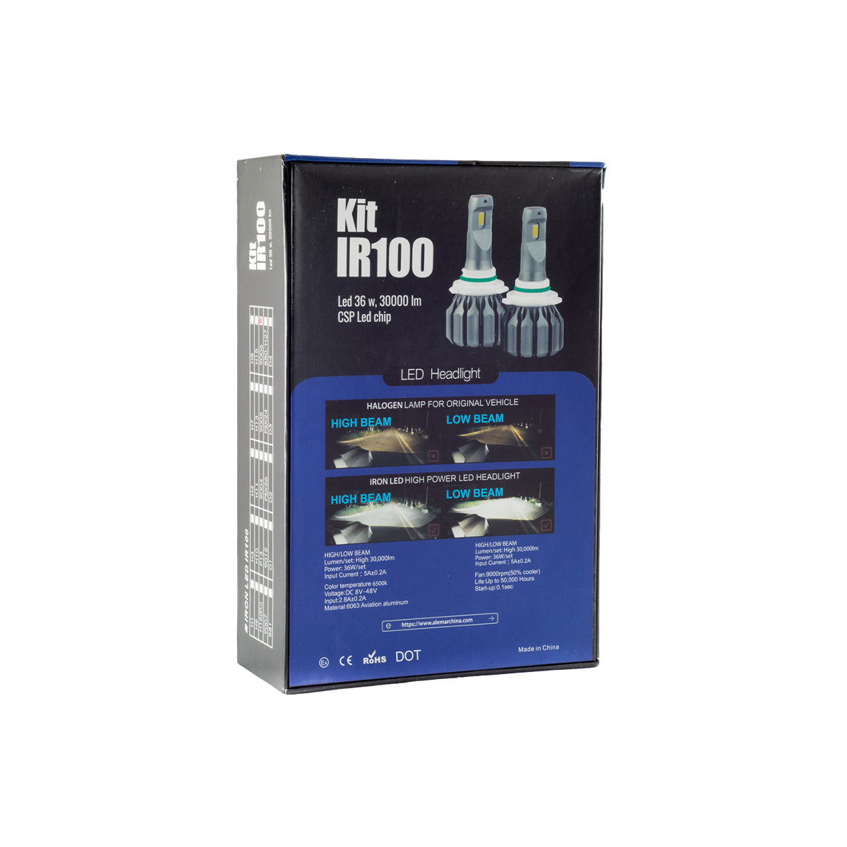 Kit de ampolletas turbo Led Ir100 Iron led Dakar Oficial 30.000lm