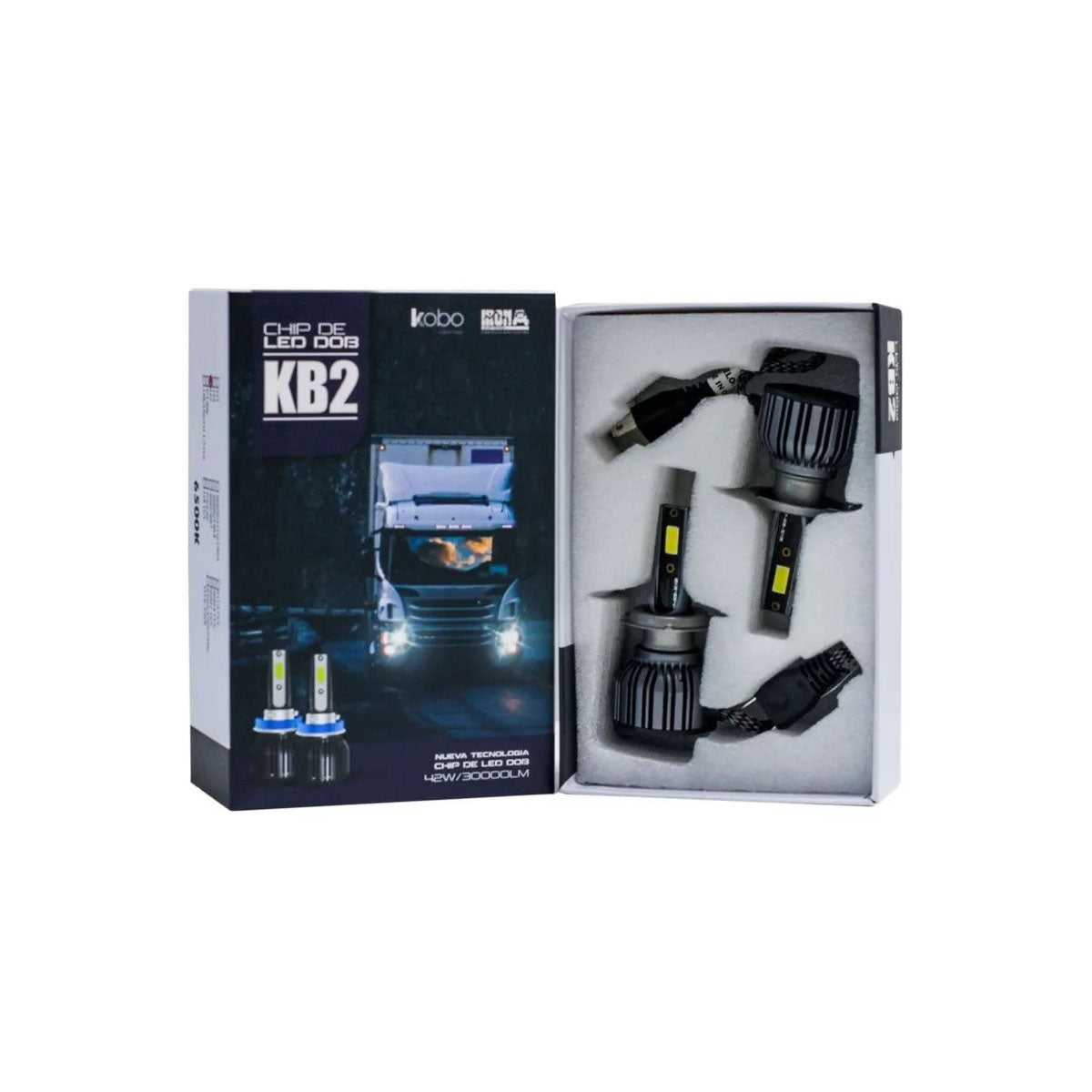 Kit de ampolletas Turbo Led KB2 Iron Led Dakar Oficial 12/24v 30.000lm