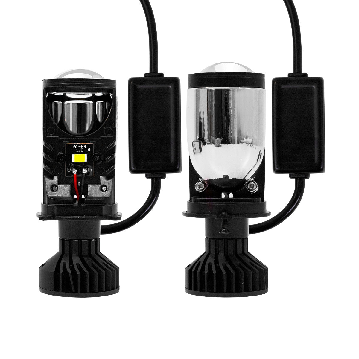 Kit de ampolletas Turbo Led KB1-H4 con Proyector y Lupa de Iron Led Dakar Oficial 40.000lm